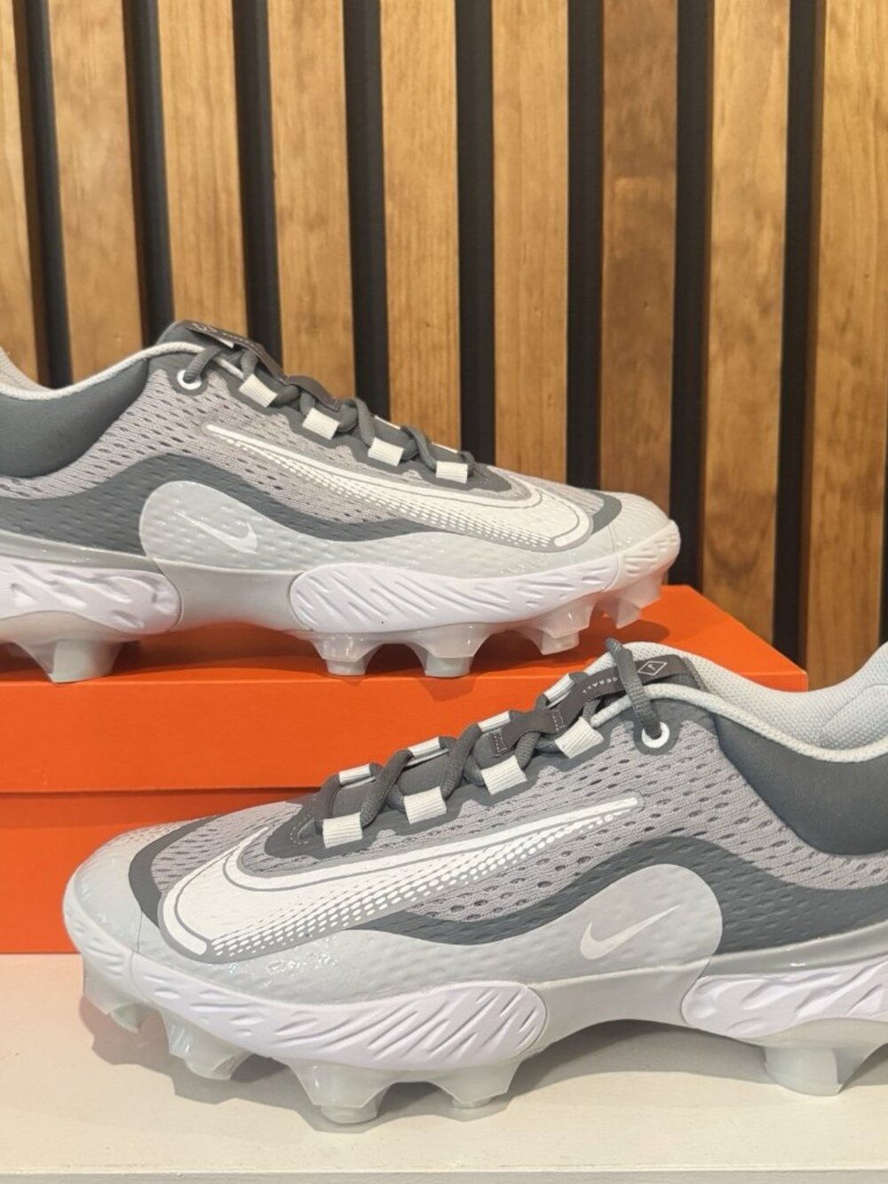 SIZE 12 - Nike Alpha Huarache Elite 4 Low MCS Baseball Cleats Grey FD6221 012